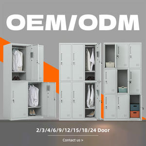 Ventes sur mesure <span class=keywords><strong>Prix</strong></span> bas Portes grises Armoire penderie en acier Casier <span class=keywords><strong>de</strong></span> rangement en métal avec serrure pour la maison Chambre à coucher Salle <span class=keywords><strong>de</strong></span> sport École Atelier - Product Image 2