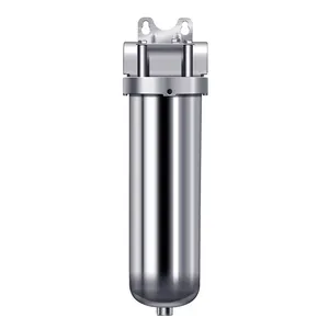 Whole House 8000L/H 10inch 304 Stainless Steel Metal Mesh Pre Filter Housing Water Purifier System 40 Microns Cartridge