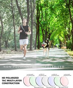 Lunettes de soleil de sport personnalisées de haute qualité avec monture blanche UV400 pour la course à pied, le cyclisme, l'escalade et le VTT - Product Image 5