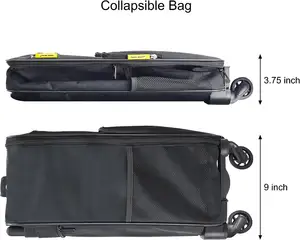 2023 Unisex Modischer faltbarer Geschäfts reise koffer Polyester-Trolley-Gepäck mit Spinner-Caster und Schloss - Product Image 3