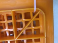 Nouvelles caisses à poulets de type H en PP orange de grande taille 96x56x27cm, cage de transport pour volailles vivantes avec couvercle, longue durée de vie
