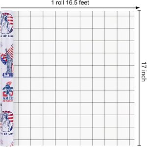 4th Of July <b>Wrapping</b> <b>Paper</b> 17 Inch X 16.5 Feet Patriotic Gift Wrap Statue Of Liberty Usa Flag Design - Product Image 3