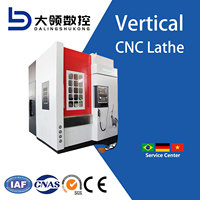 Torno vertical CNC de alta precisión y alta resistencia DL VTC1000 de 8 estaciones con torreta, un solo husillo, 2 ejes y control /FANUC/GSK