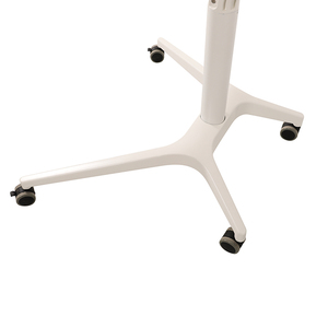 <span class=keywords><strong>Escritorio</strong></span> de pie ergonómico ajustable de una sola pierna neumática blanca Q2A, <span class=keywords><strong>escritorio</strong></span> móvil <span class=keywords><strong>con</strong></span> resorte de Gas <span class=keywords><strong>con</strong></span> <span class=keywords><strong>ruedas</strong></span> - Product Image 5