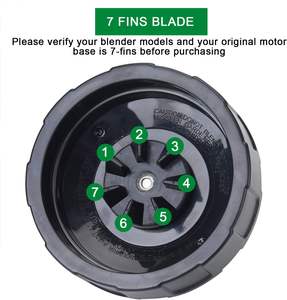 7 alette 1000W <span class=keywords><strong>Blender</strong></span> Blade Parts compatibile con <span class=keywords><strong>Ninja</strong></span> <span class=keywords><strong>Blender</strong></span> Auto iQ BL682-30 BL642-30 BL450-30 BL482-30 BL687CO-30 - Product Image 2