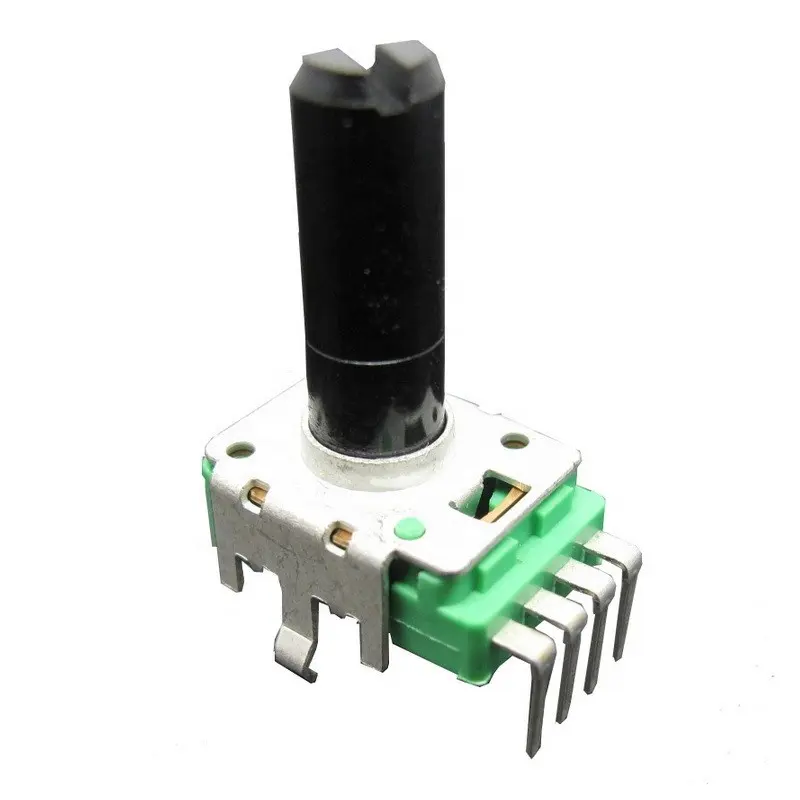 F11K Series plastic shaft bushing detent option long life rotary potentiometer with single dual gang