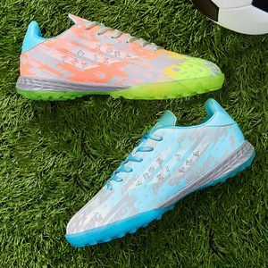 Chaussures de football à tige basse, tige synthétique, semelle extérieure en caoutchouc, semelle intermédiaire en EVA, doublure en mesh pour garçons, entraînement en plein air au printemps - Product Image 2