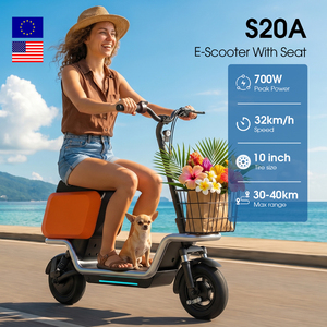 Scooter Eléctrico Ligero y Portátil para Adultos, con Suspensión, Asiento Trasero, Caja de Almacenamiento y Canasta, el Más Vendido en la UE - Product Image 2