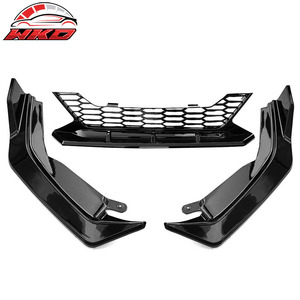 Convient pour Nissan Sentra B18 2020-2023, lèvre de pare-chocs avant style Skyline, noir brillant - Product Image 3