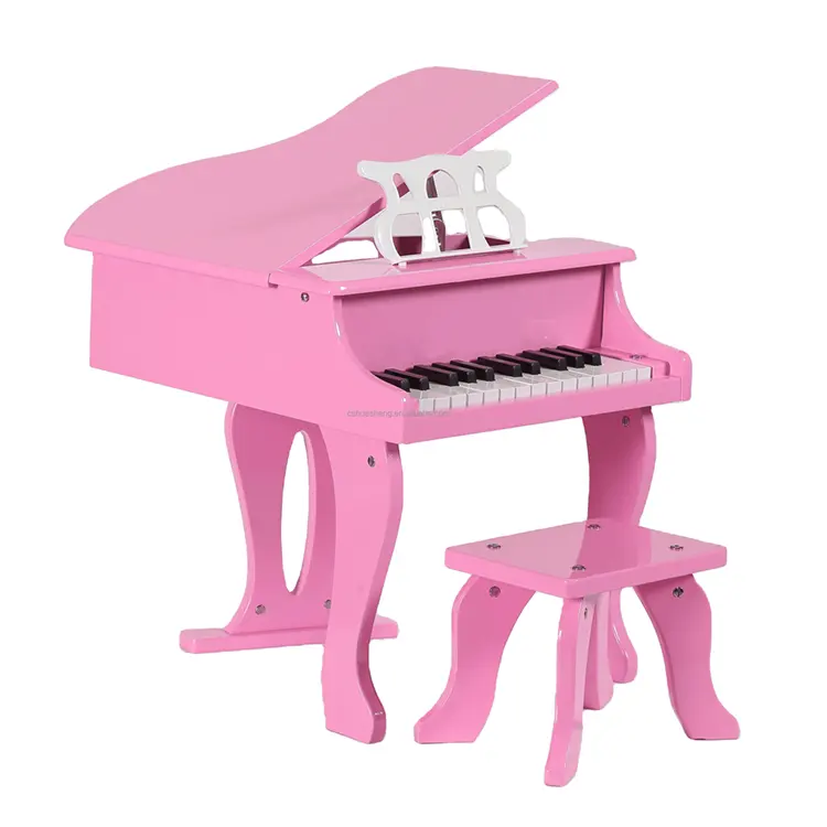 high quality various colors 25 keys kid piano toy musical instrument set children small piano with chair