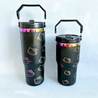Gobelet isotherme à double paroi en acier inoxydable de 20 oz/30 oz, best-seller du commerce électronique transfrontalier, avec poignée portable