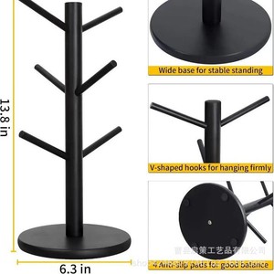 Bamboo <b>Tree</b> Shaped <b>Mug</b> Drainer 4 Layers Desktop Coffee Cup Hanger Storage Rack - Product Image 4