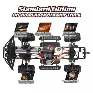 SJY-1093-ST 1/10 4WD Voiture RC tout-terrain étanche à moteur brossé avec télécommande et câble USB, prête à l'emploi en intérieur et extérieur - Product Image 6