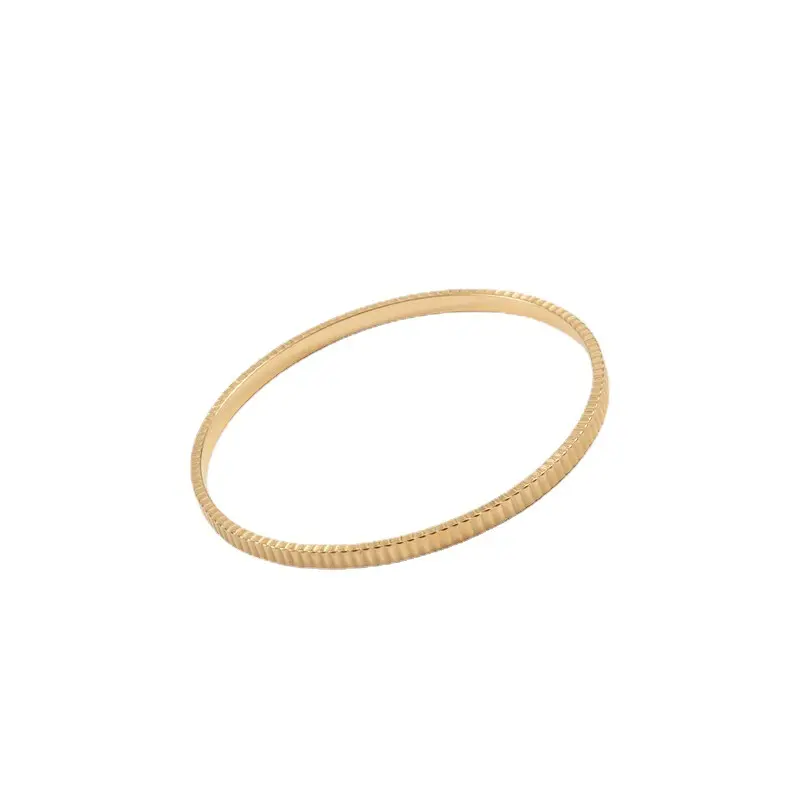 Fine jewelry non tarnish bangles fashion 14k gold plated jewelry customize thin bangle bracelet stainless steel gold bangle