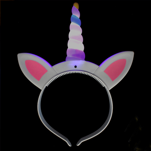 Bandeau lumineux <span class=keywords><strong>licorne</strong></span> LED avec dessin animé lumineux clignotant faveur enfants adultes Noël Graduation Diwali Ramadan Halloween Parties - Product Image 6