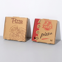 Boîte à Pizza ondulé en papier avec logo personnalisé, 6, 7, 8, 9, 10, 12 pouces, livraison d'usine, vente en gros, 50 pièces
