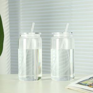 Nouvelle tasse à paille Mason de 16 oz, en plastique PC monocouche, protection de l'environnement, portable, moderne, simple, pour boire directement, camping en plein air - Product Image 1