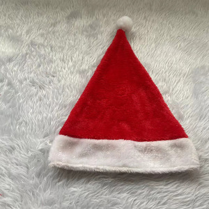 Chapeau de noël, nouvelle collection, décorations de fête de noël, rouge, en peluche - Product Image 5
