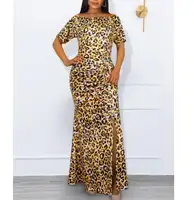 2022 ultimo Maxi elegante abito da sera da donna africano leopardo AOMEI Party