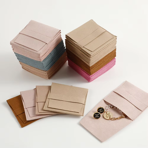 8*8cm Microfiber Jewelry Bag No logo High Quality Velvet Pouch Bag Jewelry Packaging Pouch With Log(1)) - Product Image 3
