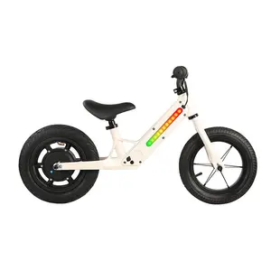 Children Pedal Bicycle Self Mini Balance Bike New Electric Powered Kids Baby 250W 24V 12" Inch Customized Logo Popular 18 Speed