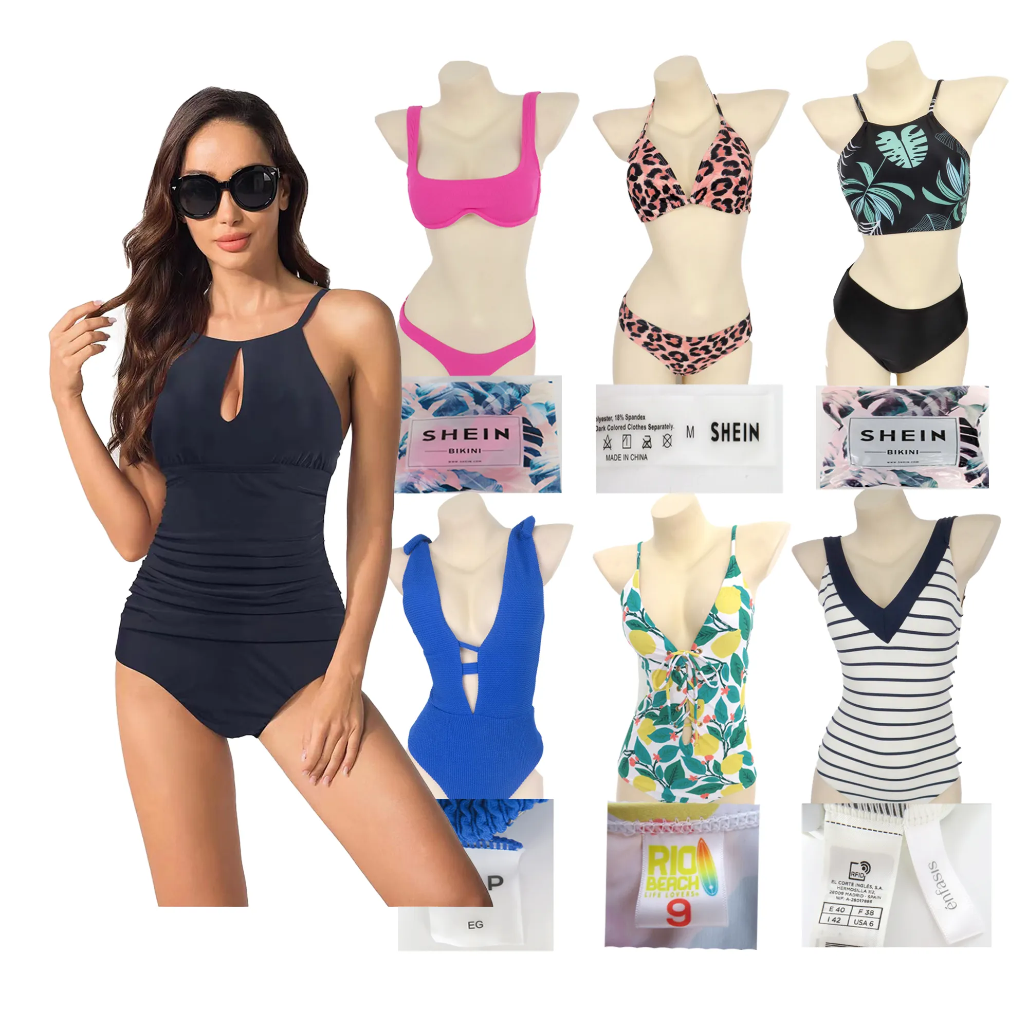 Hp stok toptan Cancled markalı stok Bikini seti bayanlar plaj mayo mayo ve Beachwear