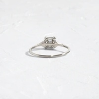 Bague de mariage en or massif 10K/14K/18K avec trois diamants de laboratoire taille Asscher et pierres latérales taille Trillion, certifiée IGI CVD/HPHT VVS