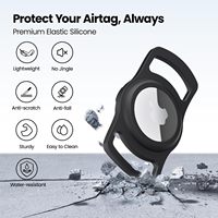 PawView Personnalisé en Gros Collier pour Chien en Silicone pour AirTag Étiquette NFC Intelligente Code QR pour Animaux de Compagnie Plaquette d'Identité Personnalisée pour Chiens et Animaux
