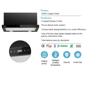 Moteur électrique 200W en cuivre, acier inoxydable, classe de faible bruit, économie d'énergie, <span class=keywords><strong>hotte</strong></span> télescopique intégrée, design moderne et novateur - Product Image 2