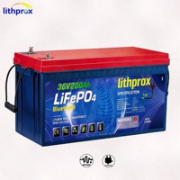 Batterie LiFePO4 36V 200AH Grade A Personnalisée Industrielle 6K Cycle Profond Marine RS485 BMS Intelligent Prise Anderson CE RoHS IP67 OEM ODM