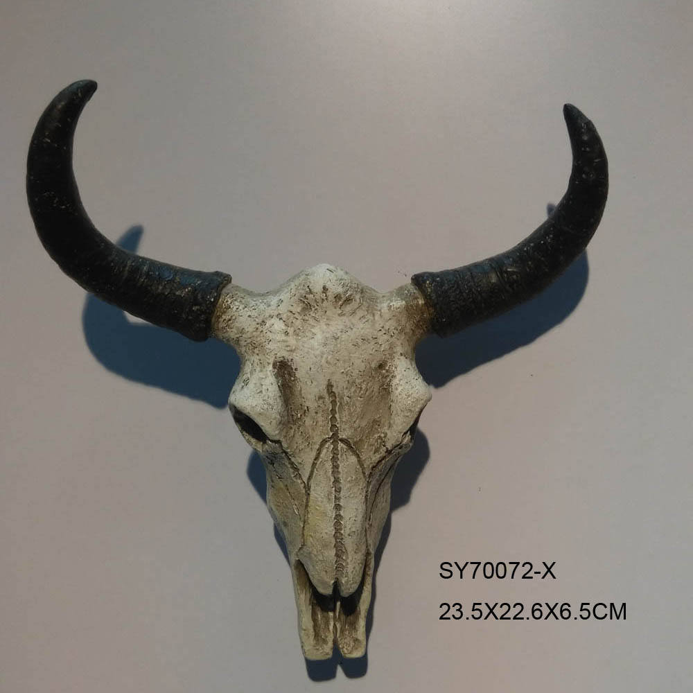 Figuren Shop GmbH Relieve De Pared - Cráneo De Ganado Con Estilo Indio Artículo Decorativo, Pintado A Mano