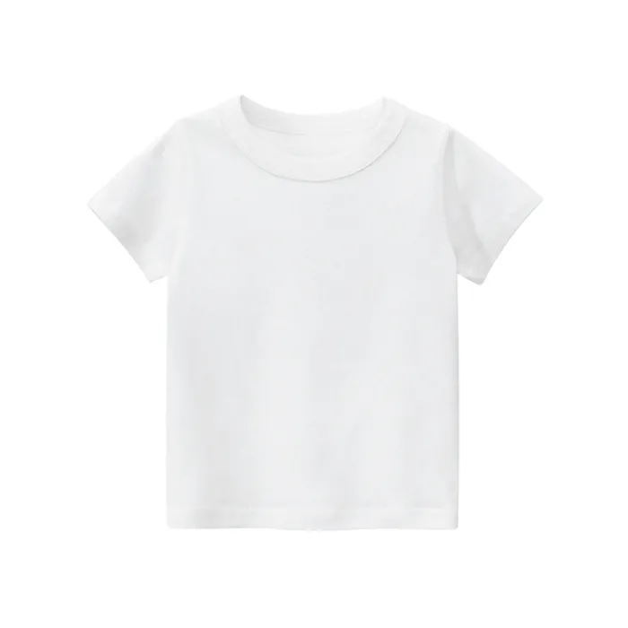 Kids Boutique Schattige Katoenen Baby Tee Shirts Ivoor Zomer Baby Tee Baby T-shirts 0-12Y