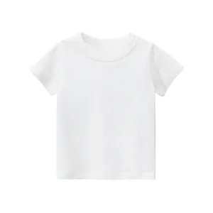 Kids boutique adorable cotton baby tee shirts Ivory summer baby tee infant t shirts 0-12Y