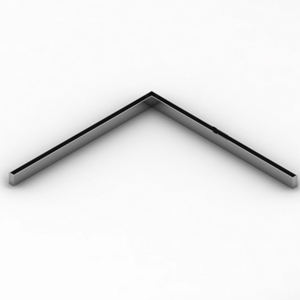 Marco en forma de L de cromo pulido de 40x40 para gabinetes de sala de estar - Product Image 3