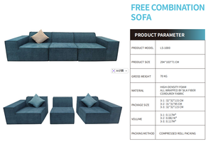 Sièges modulaires de salon personnalisés OEM haut de gamme, compressés sous vide pour une configuration flexible de meubles de salon - Product Image 4