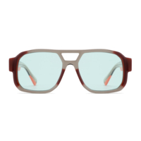 Lunettes de soleil carrées en acétate sur mesure grande taille, légères, protection UV400, monture intégrale, mode unisexe, marque privée, marque indépendante