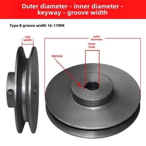 Poulie de courroie en V en fer pour moteur de décélération 1B OEM 60mm 70mm 80mm 90mm 100mm 110mm 120mm 130mm - Product Image 3
