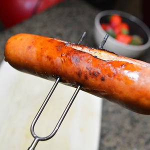 Brochettes télescopiques en acier inoxydable avec manche en bois <span class=keywords><strong>pour</strong></span> barbecue, camping, feu de camp et cuisson de hot-dogs - Product Image 3