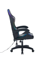 Fauteuil de jeu multifonctionnel en cuir personnalisable avec pédale inclinable Haut-parleurs à LED Fonction de massage