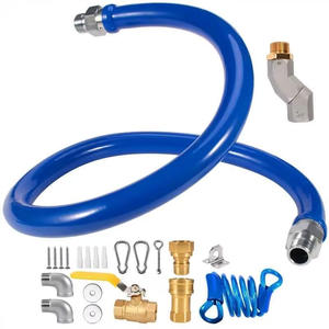 Tuyau <span class=keywords><strong>de</strong></span> gaz commercial <span class=keywords><strong>de</strong></span> 48 pouces <span class=keywords><strong>de</strong></span> long, 3/4, norme ASTM, tuyau <span class=keywords><strong>de</strong></span> gaz flexible recouvert <span class=keywords><strong>de</strong></span> PVC soudé, kit <span class=keywords><strong>de</strong></span> ligne <span class=keywords><strong>de</strong></span> gaz approuvé par la CSA, SanSheng - Product Image 1