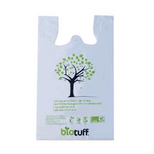 HDPE Factory Price Laminated Material Printed logo T-shirt Bag with Handle for Supermarket <b>Kitchen</b> Packaging - Product Image 5