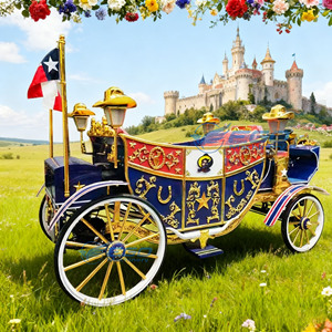 Chariot Électrique Royal d'Extérieur Personnalisé à Prix de Gros, Chariot Utilitaire Électrique Sans Chevaux, Vente Chaude - Product Image 2