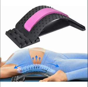 Estirador de Espalda para Aliviar el Dolor Lumbar, Tabla Ajustable de 3 Niveles para Masaje y Alivio del Dolor, Construcción de Plástico, Garantía de 3 Años - Product Image 1