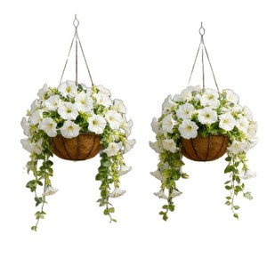 Guirnaldas de Flores Artificiales Blancas Colgantes, de Plástico y Seda, para Decoración de Bodas, Rama Individual - Product Image 5