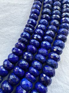 Lapis-lazuli de qualité supérieure, facettes rondes, 7-10 mm, brin de 16 pouces - Product Image 6