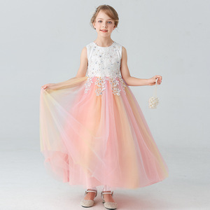 Robes de mariée longues et moelleuses sur mesure de qualité supérieure pour filles, robe de princesse en tulle bien conçue pour les spectacles et festivals des enfants - Product Image 4