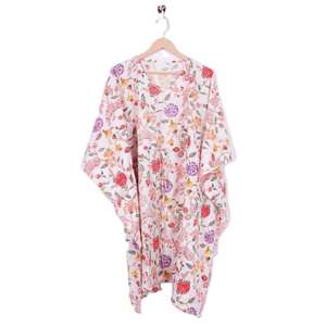 Kaftan en pur coton très demandé pour femmes, imprimé indien, style ample, pour l'été et les tenues décontractées, couvre-robe pour femmes - Product Image 5