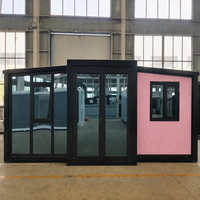 Maison conteneur de luxe extensible et mobile de 20 pieds, étanche, préfabriquée, modulaire et pliable