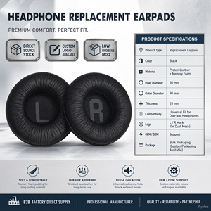 Almohadillas de Repuesto para Auriculares JBL JR300, JR300BT, T450BT, T500BT, <span class=keywords><strong>Tune</strong></span> 500, <span class=keywords><strong>Tune</strong></span> <span class=keywords><strong>500BT</strong></span>, <span class=keywords><strong>Tune</strong></span> 510BT, <span class=keywords><strong>Tune</strong></span> 520BT - Product Image 6