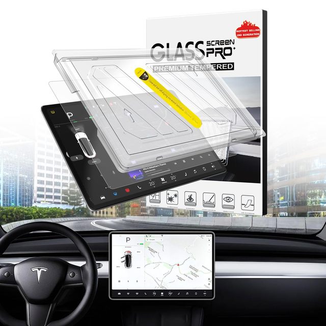 Tesla Model 3 Screen Protector Center Console Touch Screen Tempered Glass Protective Film Tesla Model Y Screen Protector